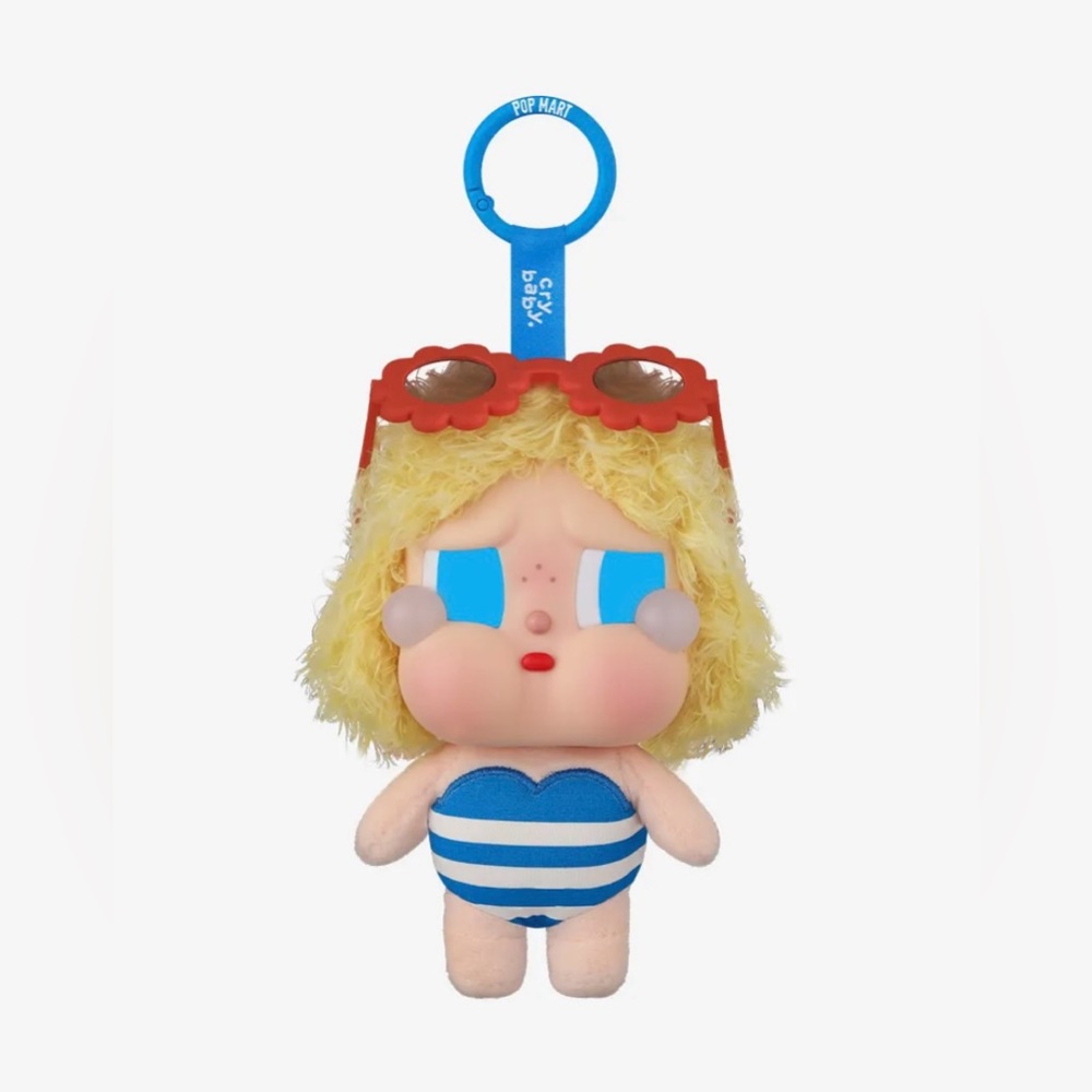 Popmart Crybaby Vacation Mode On Sunbathing Vinyl Plush Pendant US Ready To Ship